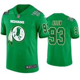 Maillot Homme Washington Commanders Jonathan Allen 93 Kelly Vert St. Patricks Day